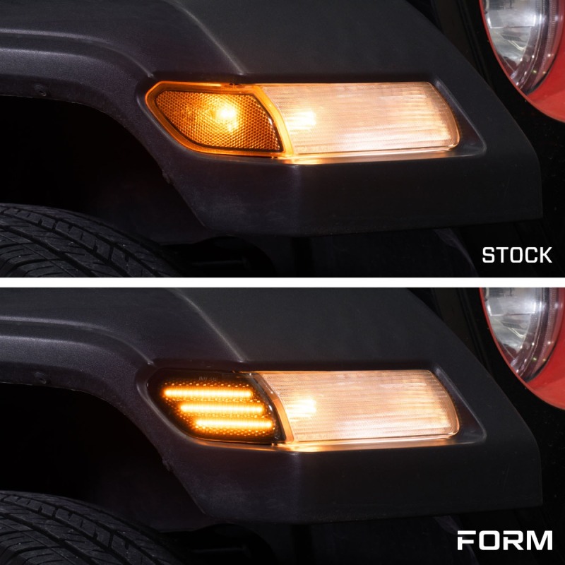 Jeep Wrangler JL Sidemarkers - FORM Lighting - LED, Pair - Clear - 2018